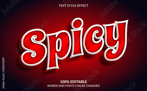Editable Text Effect, Red Spicy Text Style