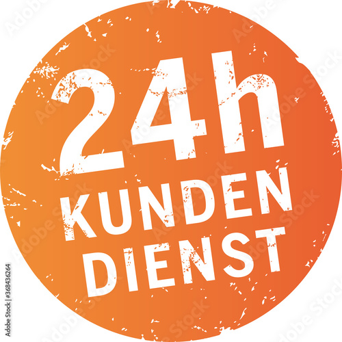 oranger Button 24 h kundendienst