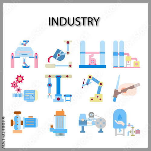 industry machine icon isolated on white background for web design