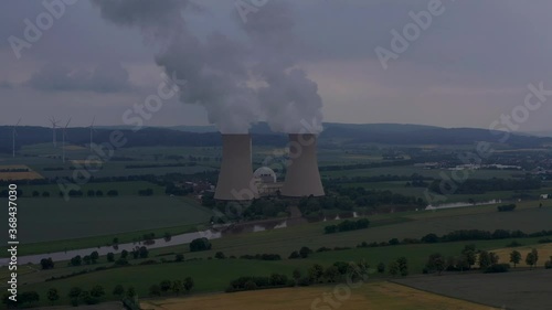 Wallpaper Mural Drone flight nearby  nuclear power plant Torontodigital.ca