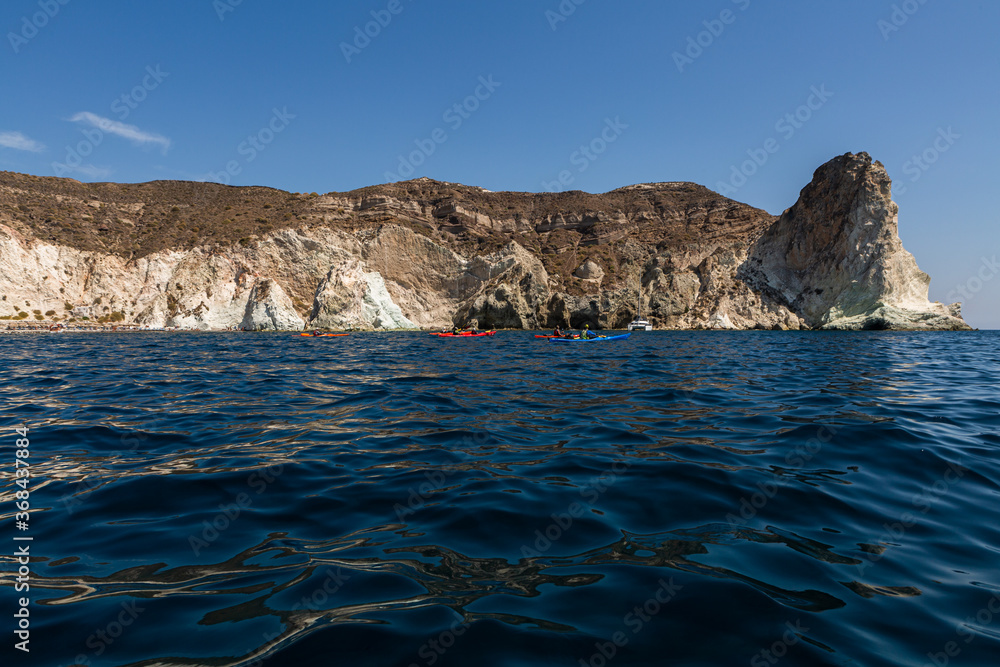 cliffs and rocks of santorini island