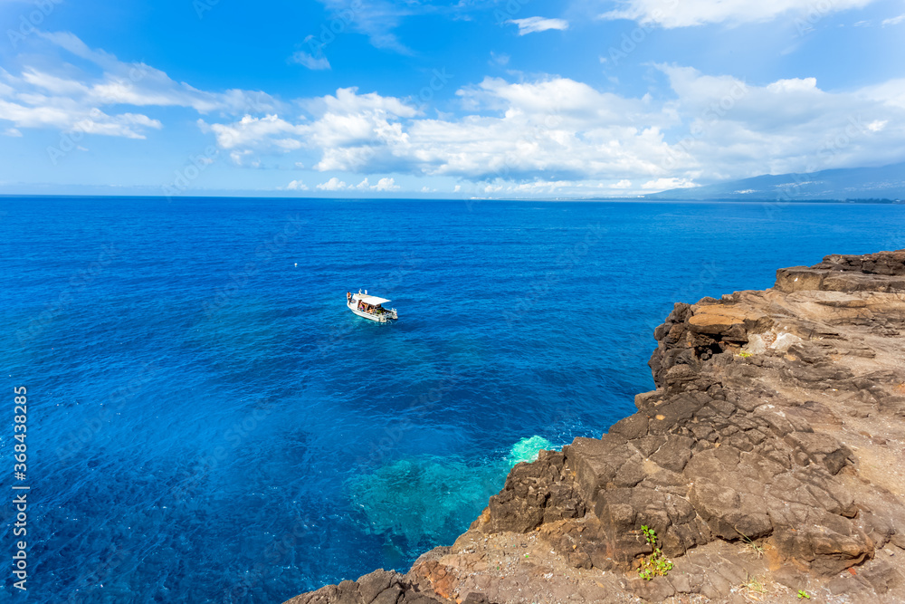 Fototapeta premium Falaises du cap La Houssaye, île de la Réunion 