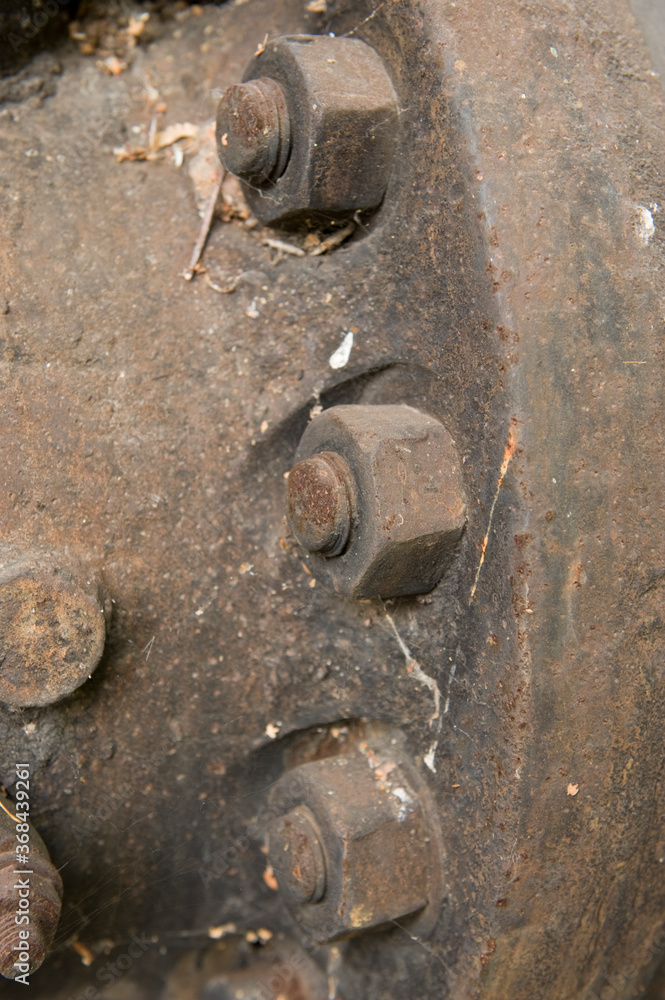 photo depicting rusted parts of the old mechanism photo depicting rusted parts of the old mechanism