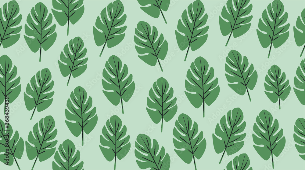 Fototapeta premium leaf seamless pattern, vector