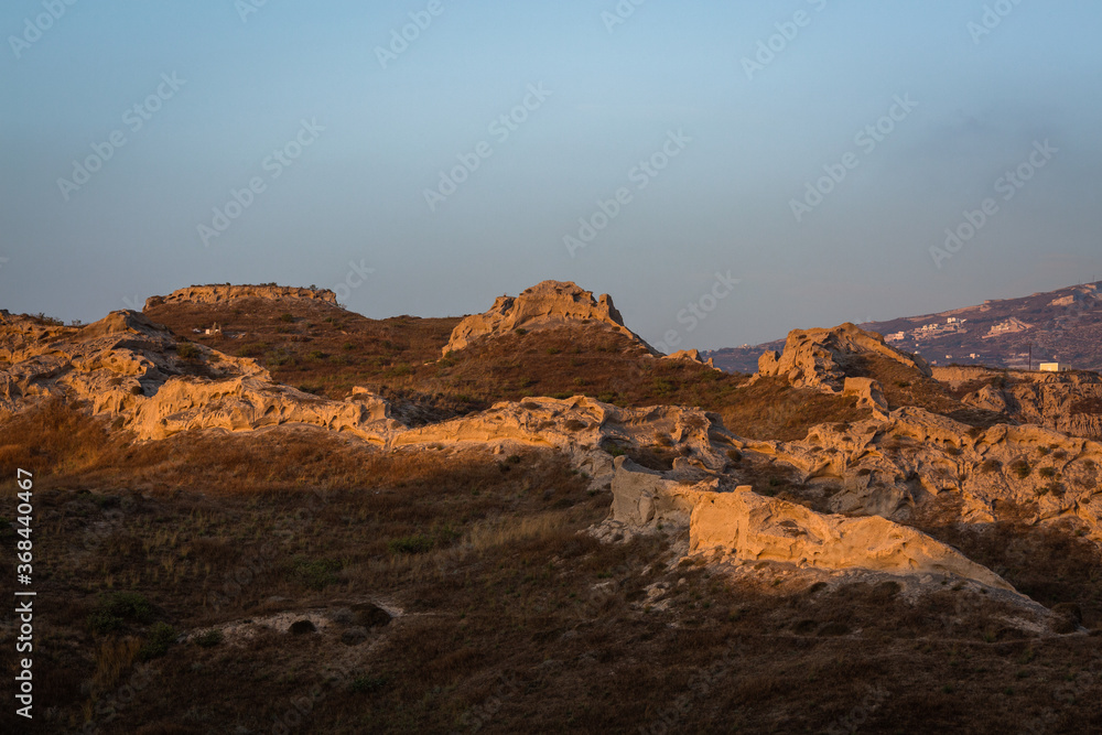 cliffs and rocks of santorini island