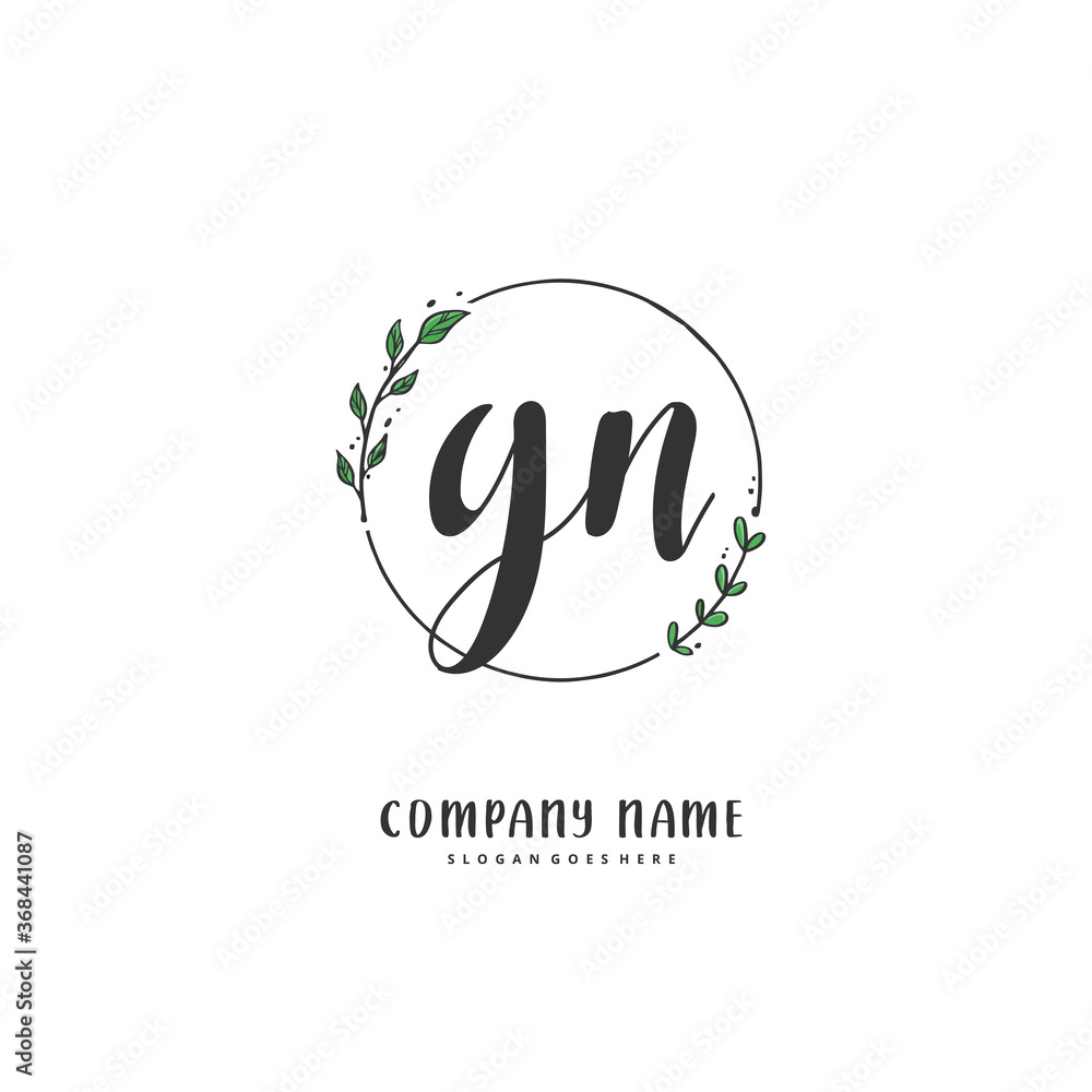 G N GN Initial handwriting and signature logo design with circle. Beautiful design handwritten logo for fashion, team, wedding, luxury logo. G N GN Initial handwriting and signature logo design with circle. Beautiful design handwritten logo for fashion, team, wedding, luxury logo.