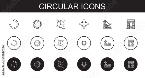 circular icons set