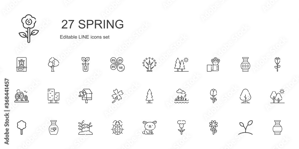 spring icons set spring icons set