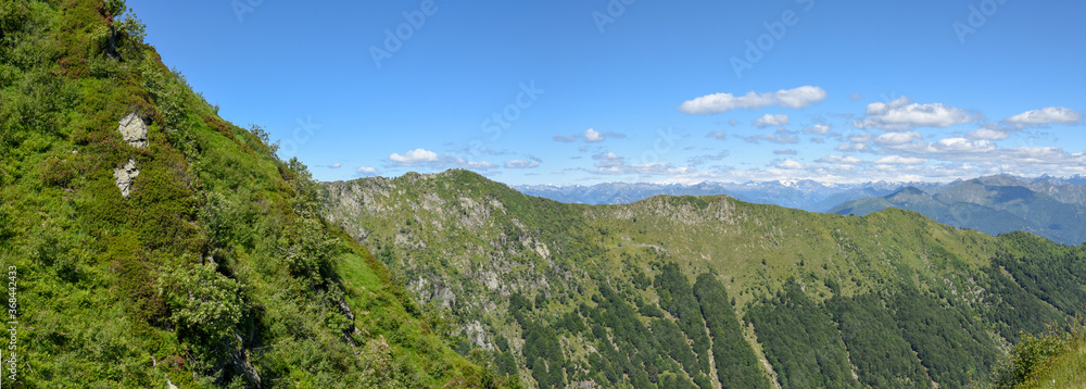 Mountain view at mount Tamaro in Switzerland