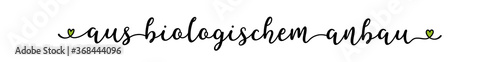 Handgeschriebene Phrase Aus biologischem Anbau als banner, logo. Lettering für Poster, Postkarte, Einladung, Web Banner, ad.