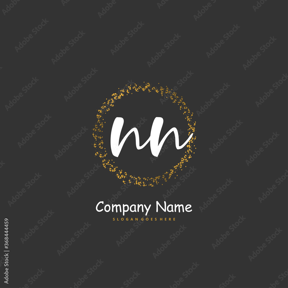 N NN Initial handwriting and signature logo design with circle. Beautiful design handwritten logo for fashion, team, wedding, luxury logo. N NN Initial handwriting and signature logo design with circle. Beautiful design handwritten logo for fashion, team, wedding, luxury logo.