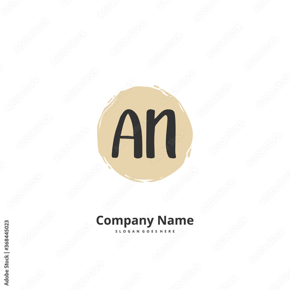 A N AN Initial handwriting and signature logo design with circle. Beautiful design handwritten logo for fashion, team, wedding, luxury logo. A N AN Initial handwriting and signature logo design with circle. Beautiful design handwritten logo for fashion, team, wedding, luxury logo.