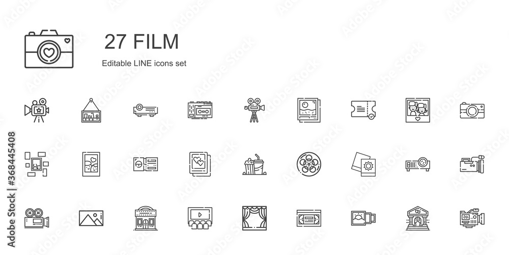 film icons set film icons set