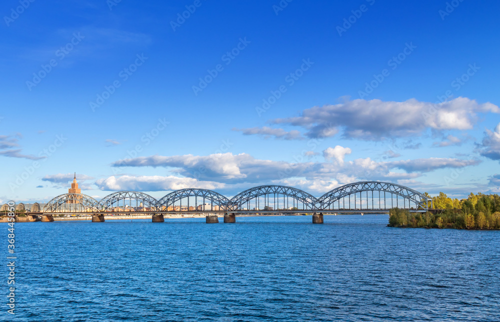 Bridge over Daugava River in Riga