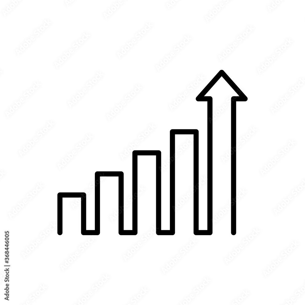 Graph with arrow icon Graph with arrow icon
