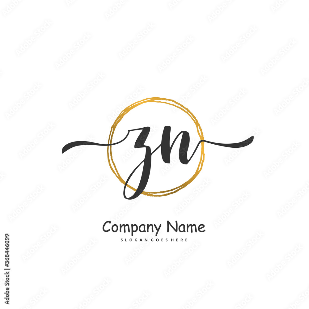 Z N ZN Initial handwriting and signature logo design with circle. Beautiful design handwritten logo for fashion, team, wedding, luxury logo. Z N ZN Initial handwriting and signature logo design with circle. Beautiful design handwritten logo for fashion, team, wedding, luxury logo.