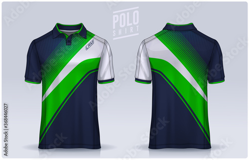 t-shirt polo templates design. uniform front and back view.
