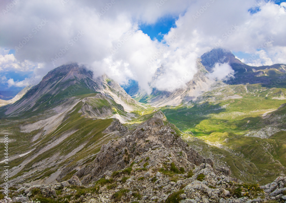 Appennini mountains, Italy - The mountain summit of central Italy, Abruzzo region, above 2500 meters