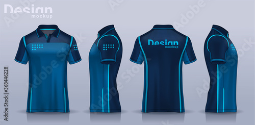 t-shirt polo templates design. uniform front and back view.
