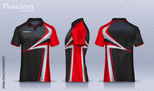 t-shirt polo templates design. uniform front and back view.
