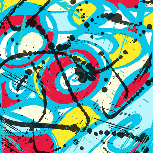 color abstract ethnic pattern in graffiti style with elements of urban modern style bright quality illustration for your design
