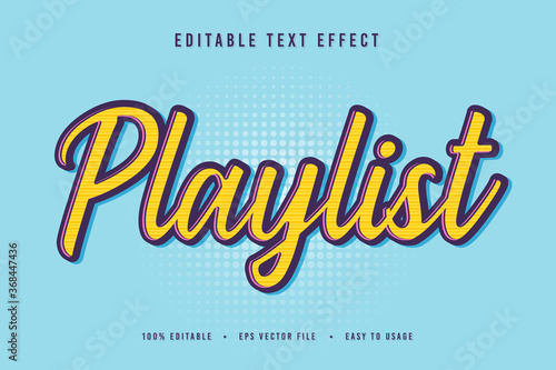 decorative playlist Font and Alphabet vector
