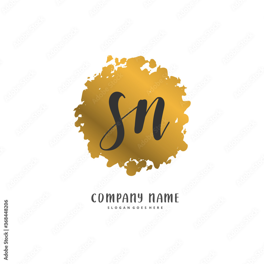 S N SN Initial handwriting and signature logo design with circle. Beautiful design handwritten logo for fashion, team, wedding, luxury logo. S N SN Initial handwriting and signature logo design with circle. Beautiful design handwritten logo for fashion, team, wedding, luxury logo.