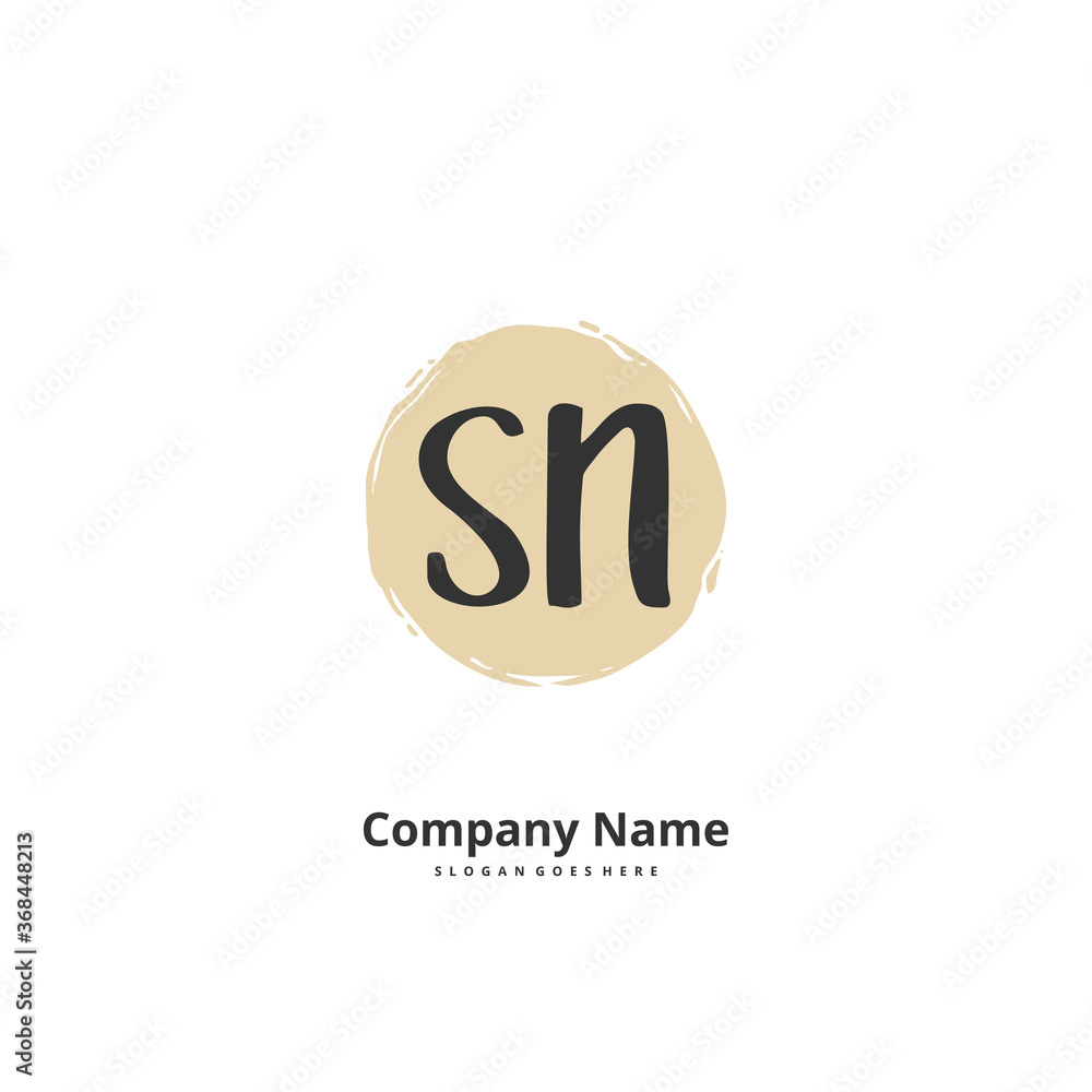 S N SN Initial handwriting and signature logo design with circle. Beautiful design handwritten logo for fashion, team, wedding, luxury logo. S N SN Initial handwriting and signature logo design with circle. Beautiful design handwritten logo for fashion, team, wedding, luxury logo.
