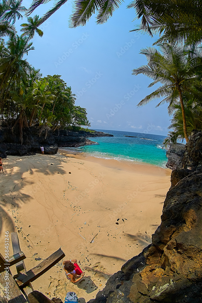 Naklejka premium Beach in Sao TOme