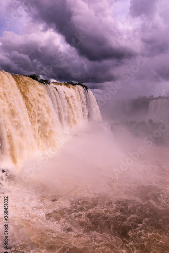 Iguazu Fall in Border between Brazil and Argentina