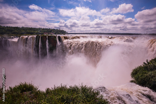 Iguazu Fall in Border between Brazil and Argentina