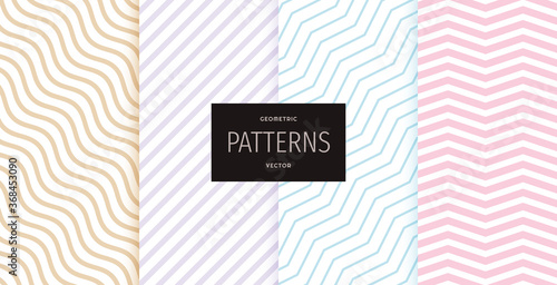 collection of geometric minimal lines pattern set