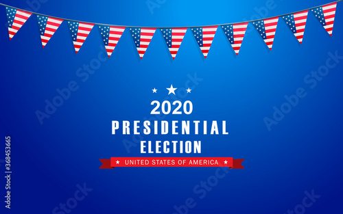 Vector background for US presidential election 2020
