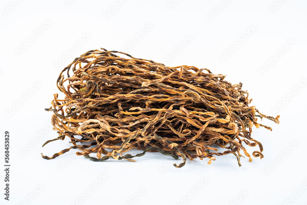 Dried cowpea on white background Dried cowpea on white background