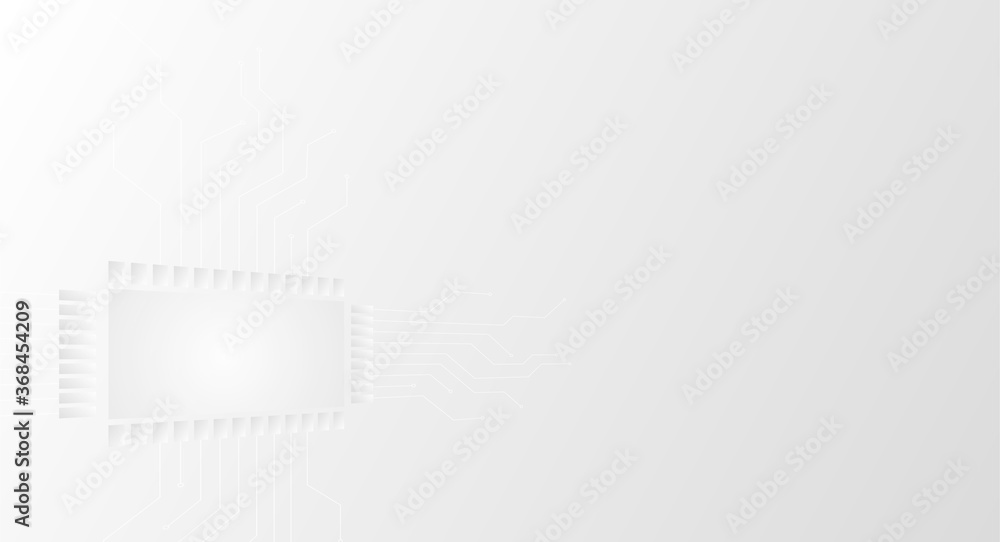 Fototapeta premium Abstract white background with Electric circuit ,Eps10 vector.
