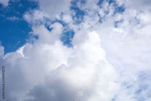 blue sky with clouds closeup