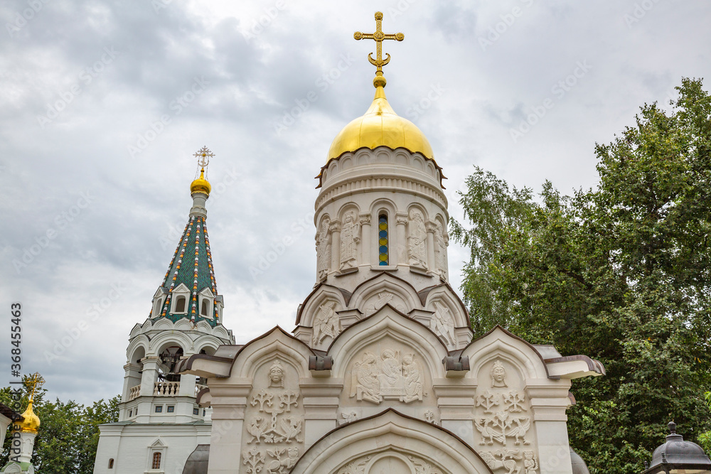 Exterior of the Temple complex. Pavlovskaya Sloboda, Russia