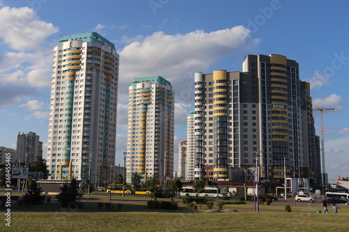 eastern european residential buildings view