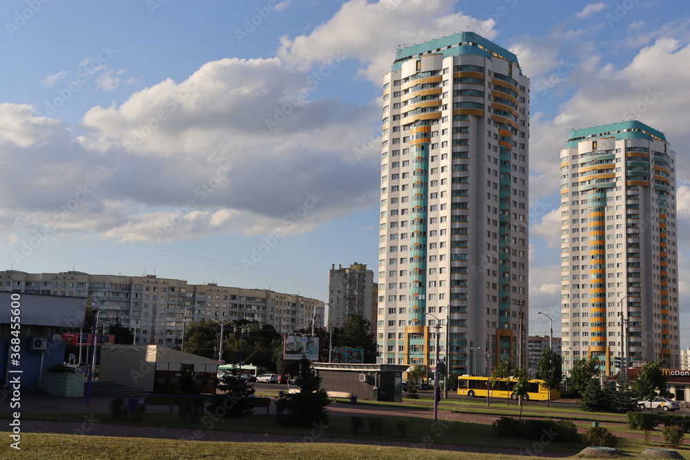 eastern european residential buildings view