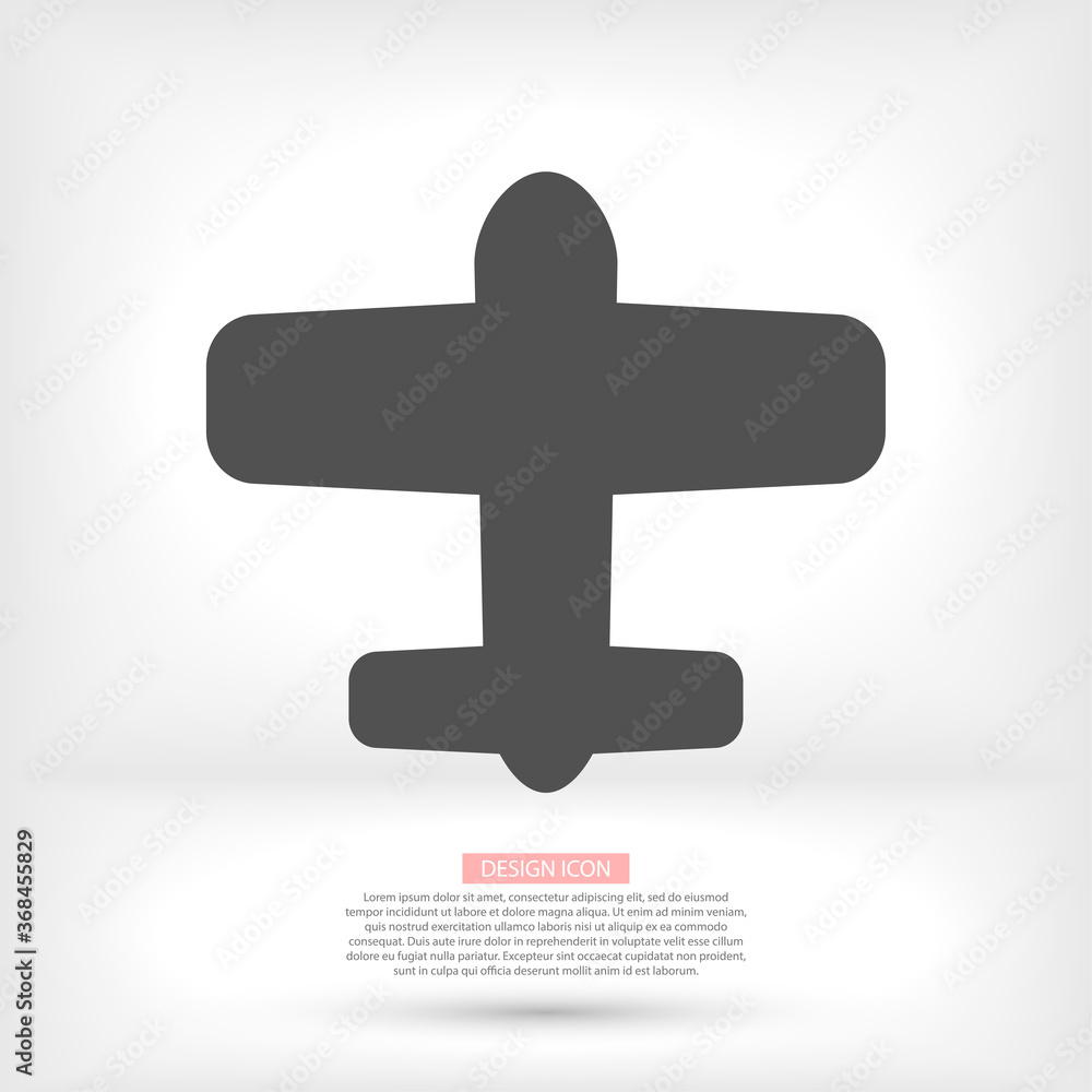 Obraz premium airplane vector icon. lorem ipsum Flat Design JPG