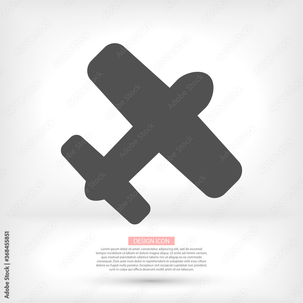 Obraz premium airplane vector icon. lorem ipsum Flat Design JPG