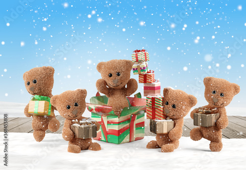 concept of Christmas. cute ...