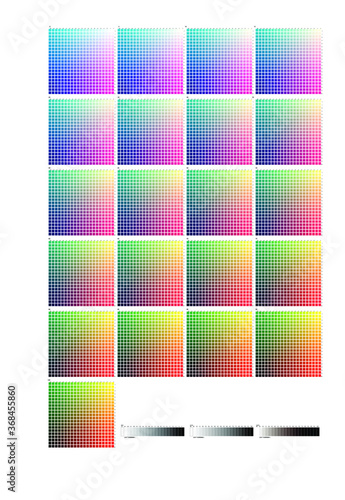 CMYKの5％きざみのチャートです
