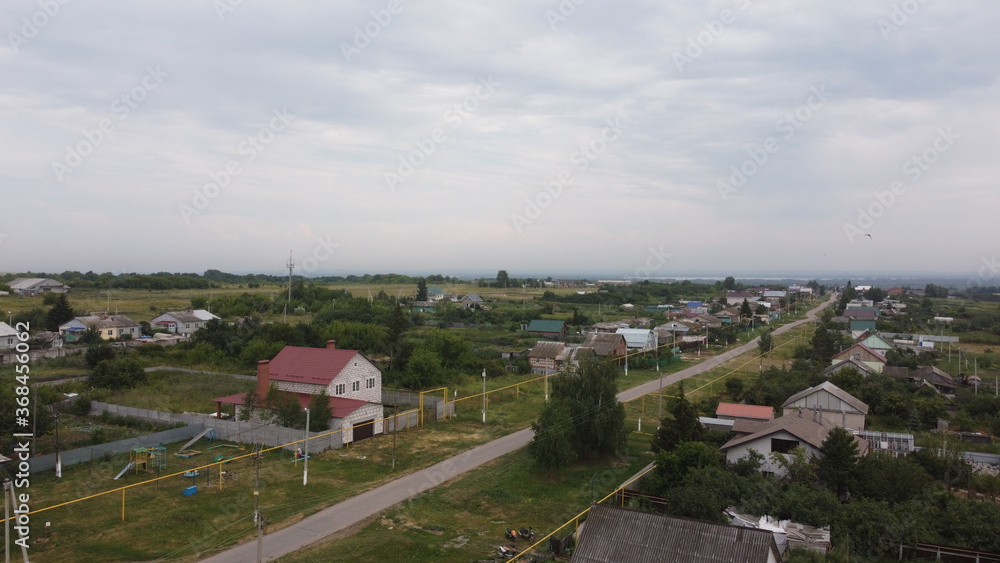 panorama of the Russian village