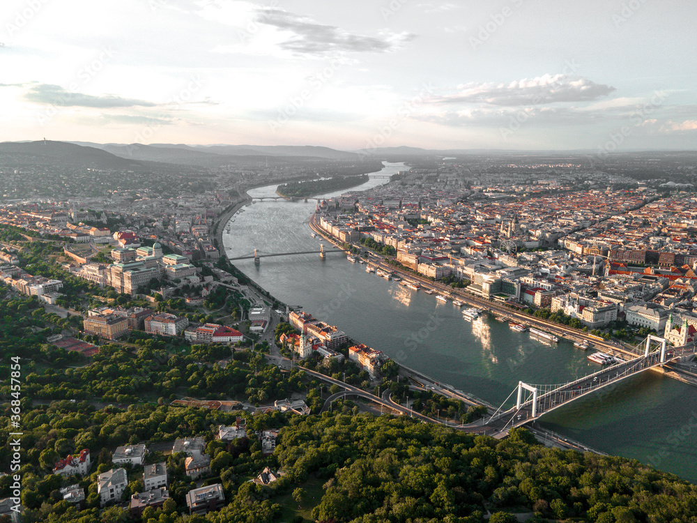 Golden hour in Budapest, Hungary