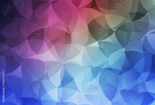 Dark Pink, Blue vector background with abstract shapes.