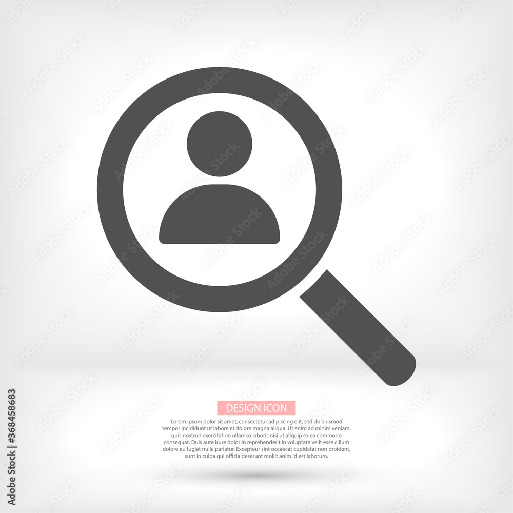 HUMAN SEARCH Icon vector. lorem ipsum Flat Design JPG HUMAN SEARCH Icon vector. lorem ipsum Flat Design JPG