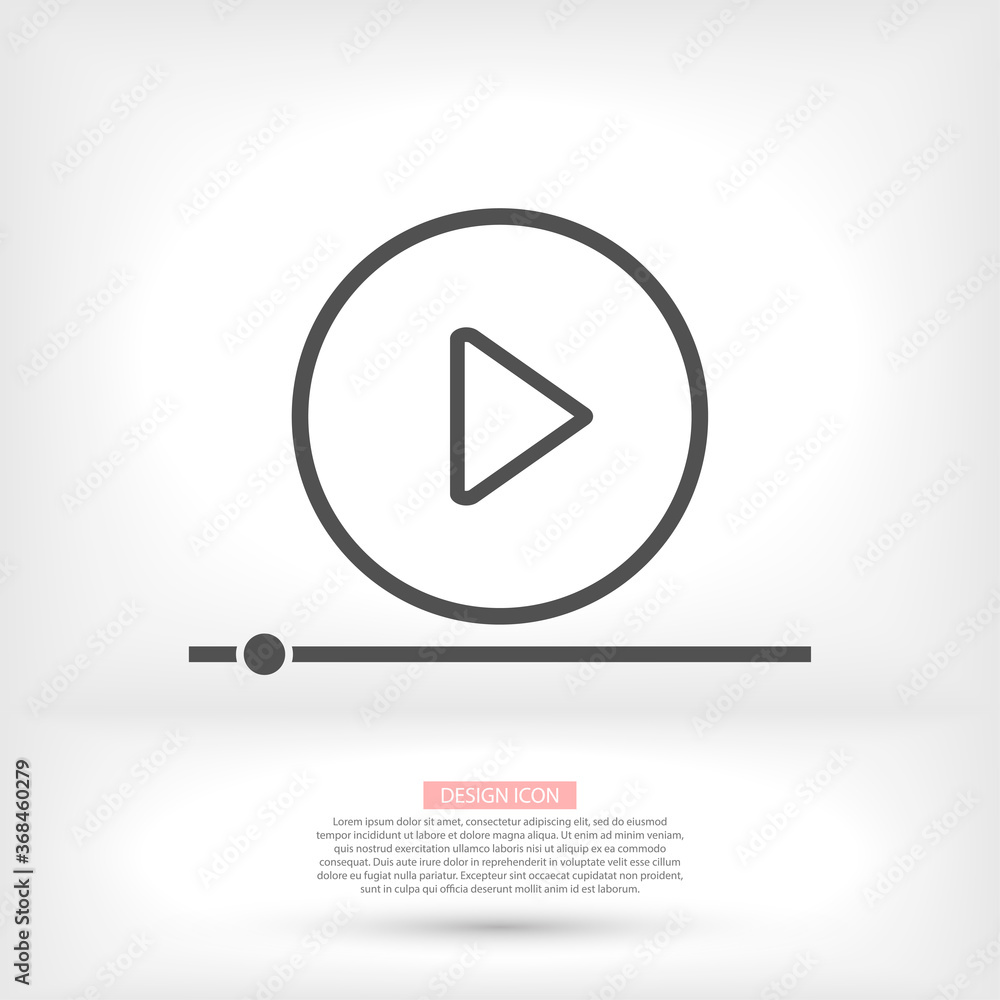 Play Video vector icon. lorem ipsum Flat Design JPG Play Video vector icon. lorem ipsum Flat Design JPG