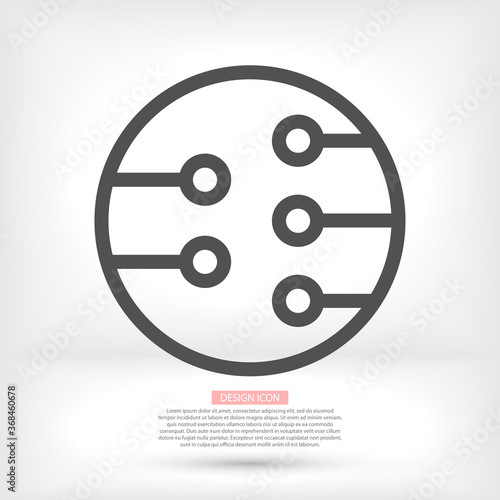 Microchip line icon vector. lorem ipsum Flat Design JPG