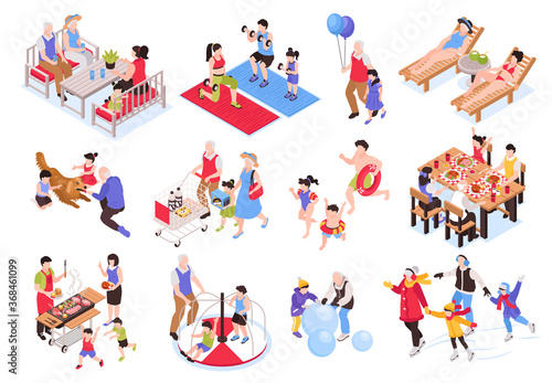 Family Generations Icon Set
